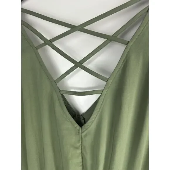 NWT Torrid Babydoll Challis Sharkbite Flutter Sleeve Top Green Plus Size 2 2X - Picture 12 of 16